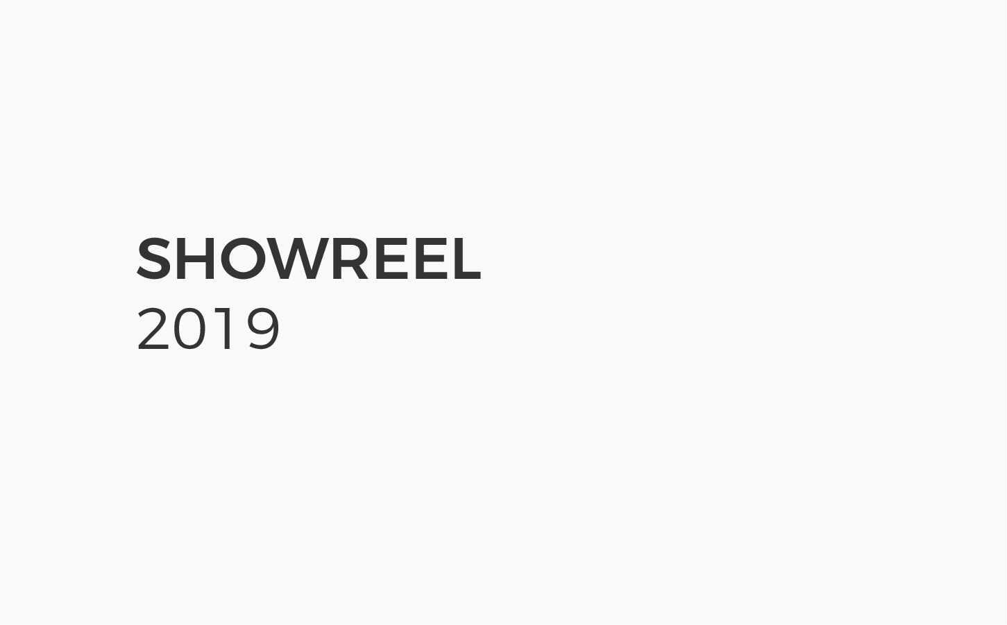 SHOWREEL 2019